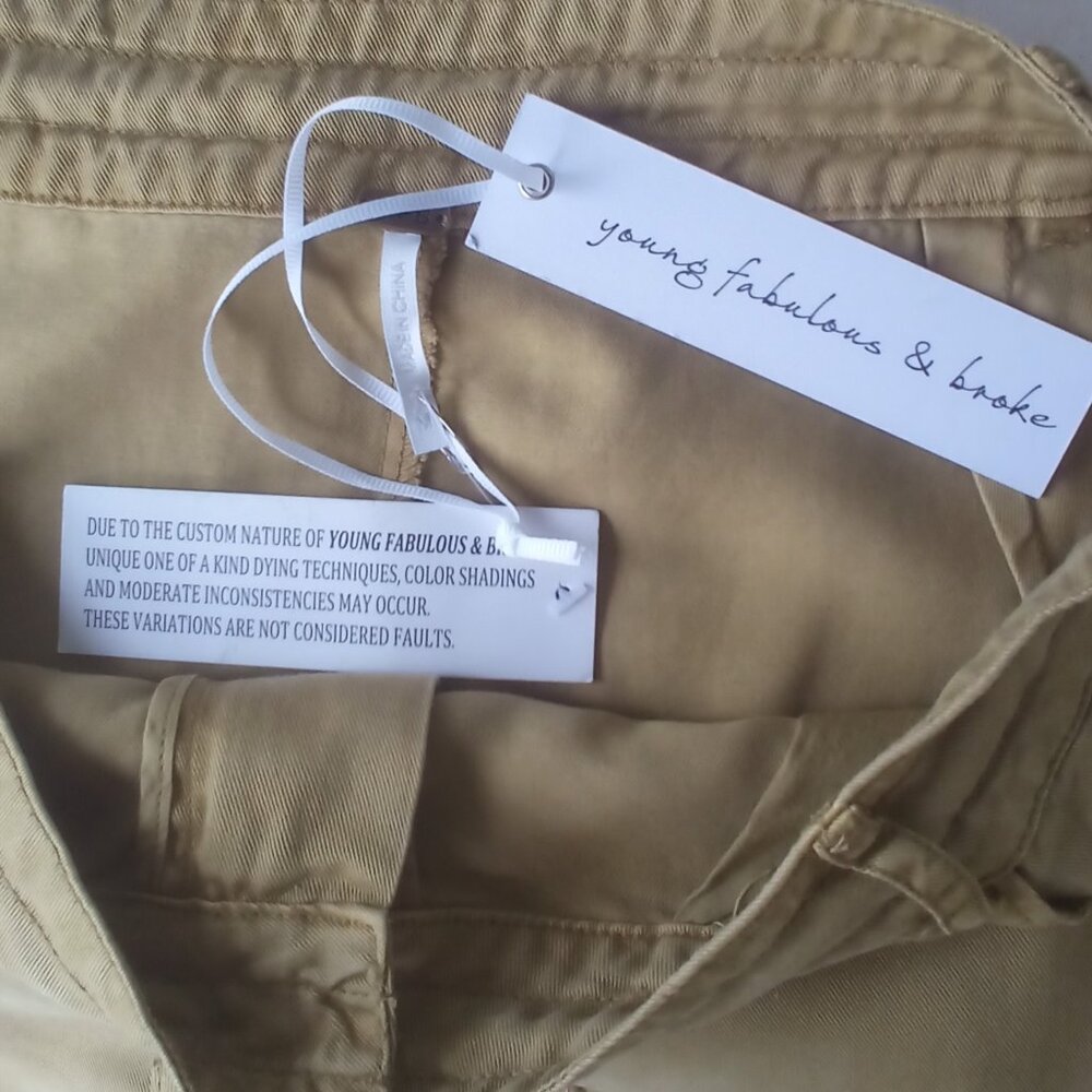 Young, Fabulous, & Broke Kahki Joggers Size: M NWT